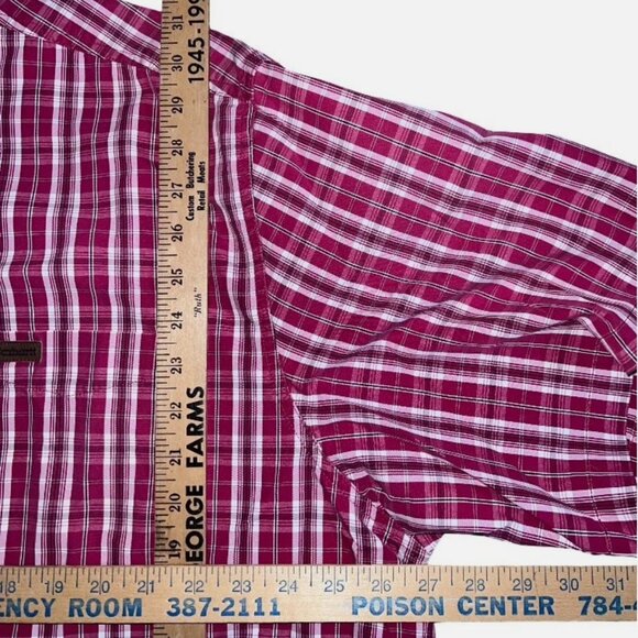Carhartt Shirt Mens 2XL Tall Short Sleeve Button Front Plaid Relaxed Fit Work - Picture 4 of 6